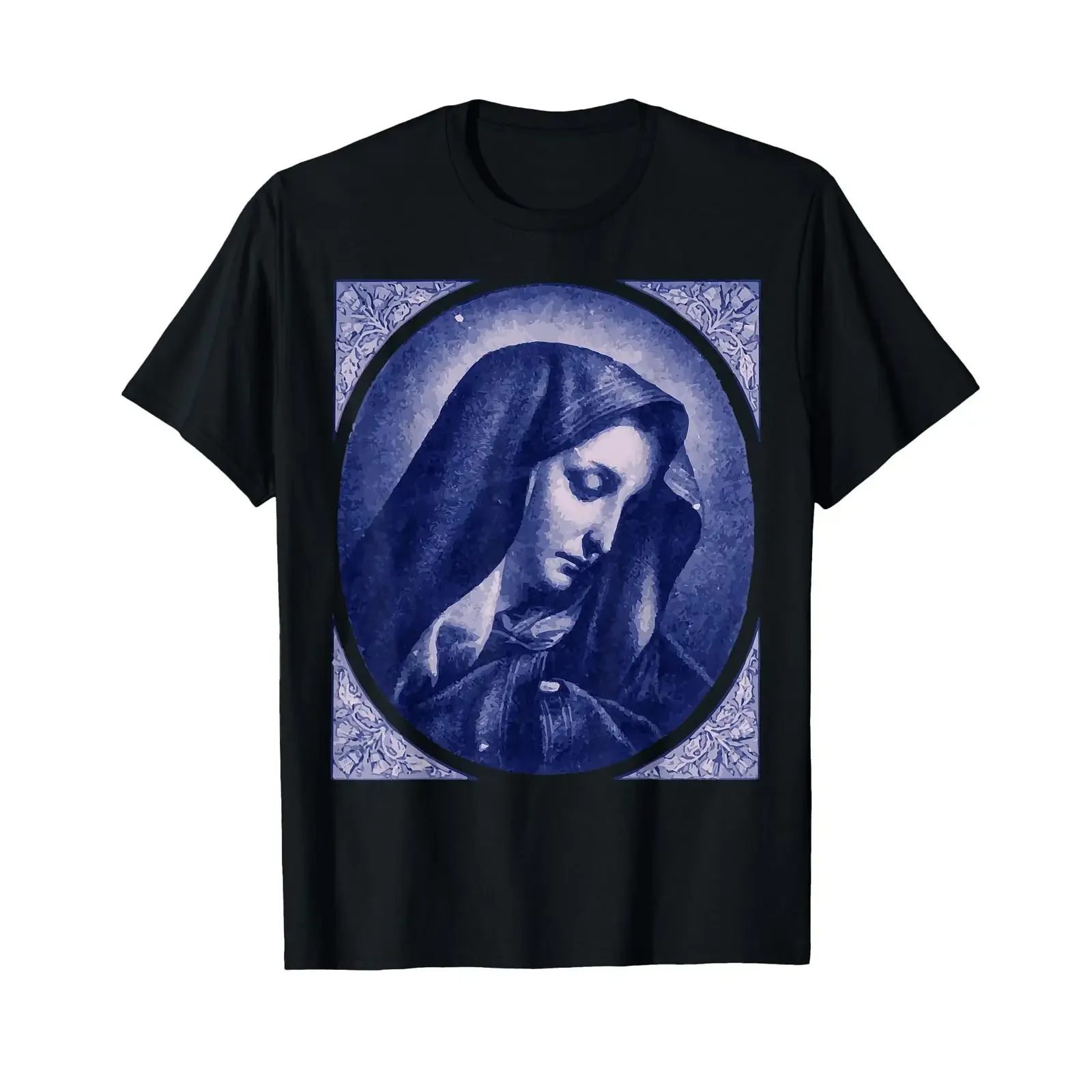 Футболка Mater Dolorosa с изображением Богоматери Печали, винтажная, с эффектом потертости, универсальная, стильная, унисекс, удобная.