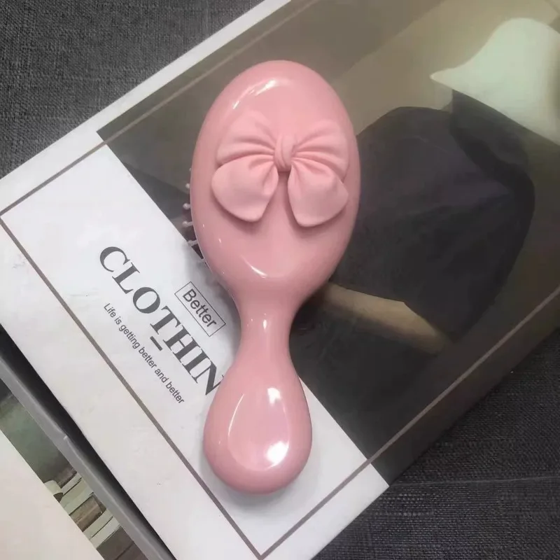 العناية بالشعر مقبض الكرتون مشط الهواء تدليك فروة الرأس الدورة الدموية بسلاسة المحمولة مشط فتاة القلب مكافحة ساكنة القوس مشط النساء