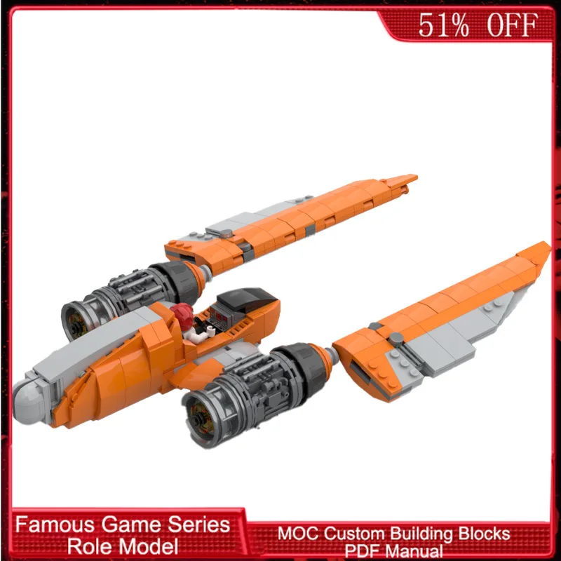

437PCS Technology Stiletto Comet Blitz Speeder MOC Customize Modular Building Block Technology Design DIY Boy Toy Christmas Gift