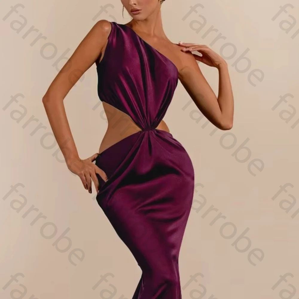 فساتين سهرة بكتف واحد مجوفة أنيقة بدون أكمام فستان المشاهير رائع عالي الجودة للحفلات الراقصة حسب الطلب