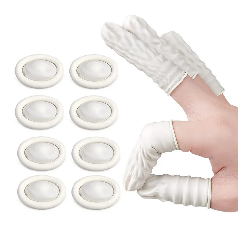 50/100 Stück Einweg-Latex-Gummi-Fingerpads Set Fingerschutz-Handschuhe für Schmuck- und Uhrenreparaturwerkzeuge