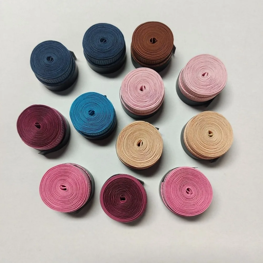 Anti-slip Sport Fishing Rods Over Grip Sweat Absorbing Embossed Texture Racket Handle Grip Tape Glossy Surface Macaron Colors