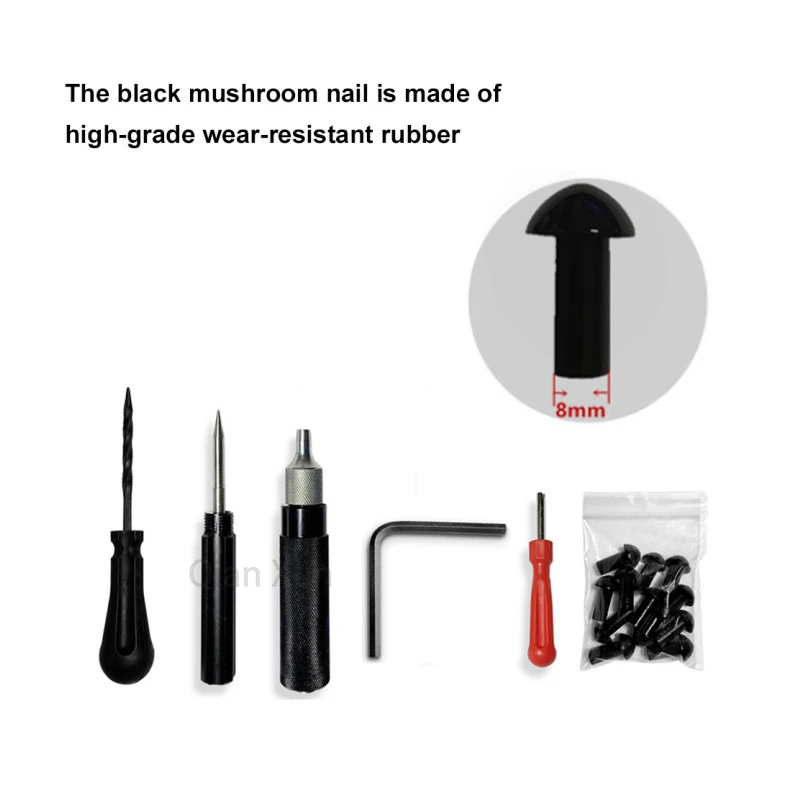 Car Motorcycle Tire Repair Plugger Tools Set Tire Wheel Repair Kit Mushroom Plug Probe Nozzle Dropshipping