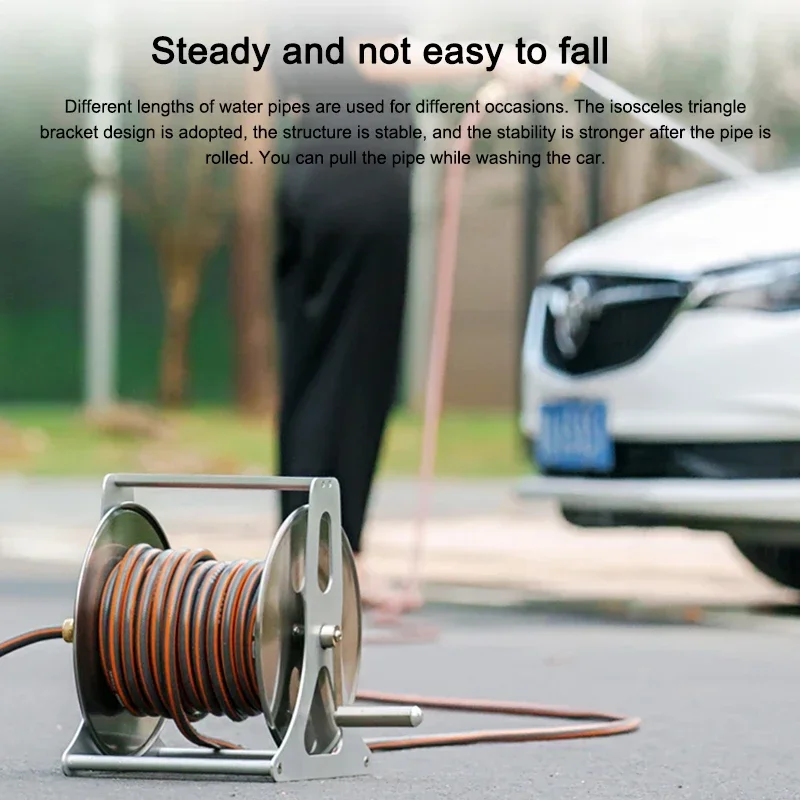 Metal high-pressure watering washing car washing floor water pipe hose connected to tap water storage rack household