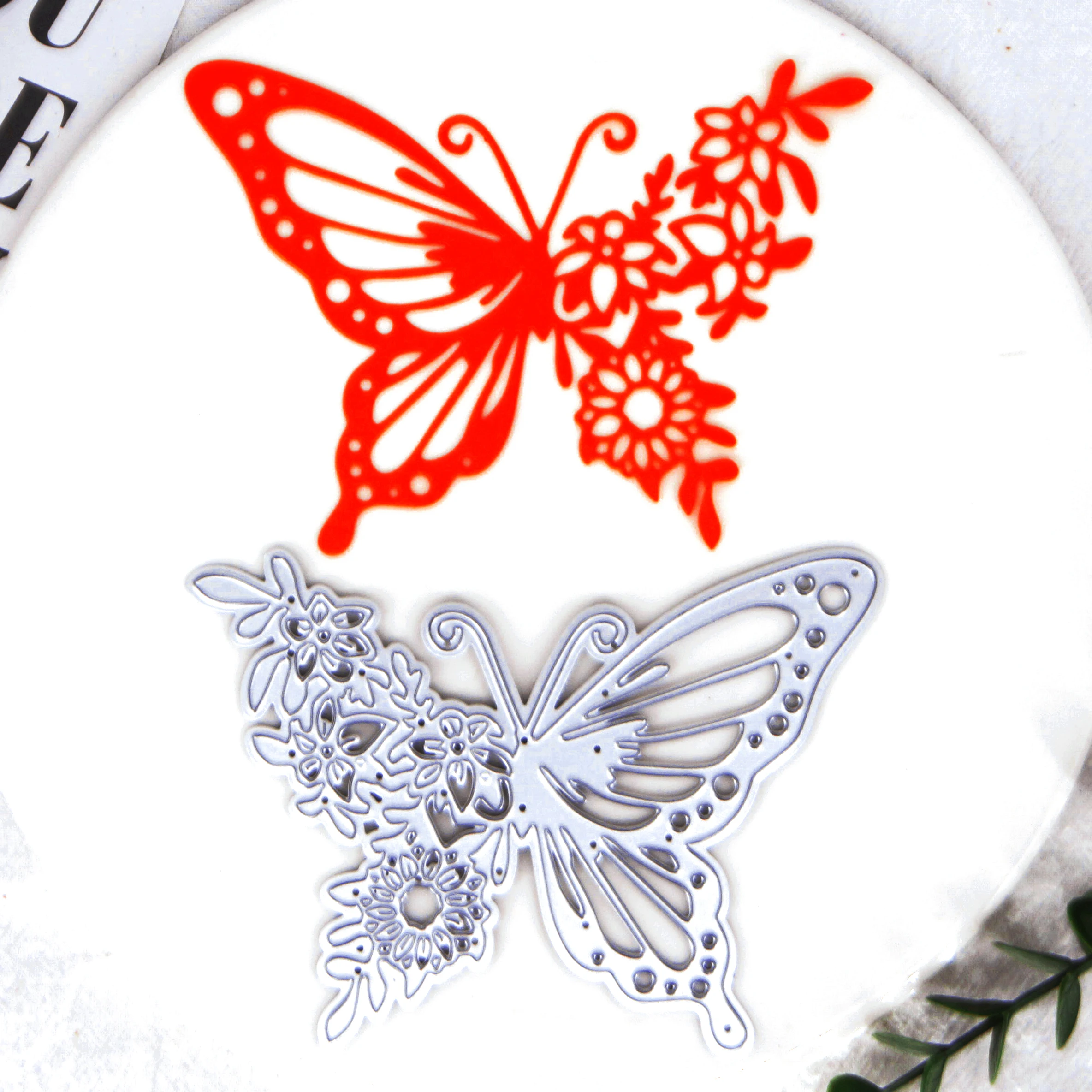 Big Butterfly Flowers Metal Cutting Die Mould Scrapbook Decoration Embossed Photo Album Decoration Card Making DIY Bandicraft