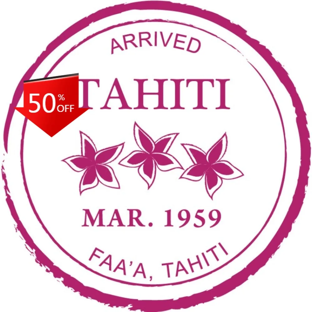 

Tahiti Flower Passport Travel Cool Car Laptop Window Bumper Waterproof Vinyl Decal Gift Aesthetic Funny Retro Vintage Vintage