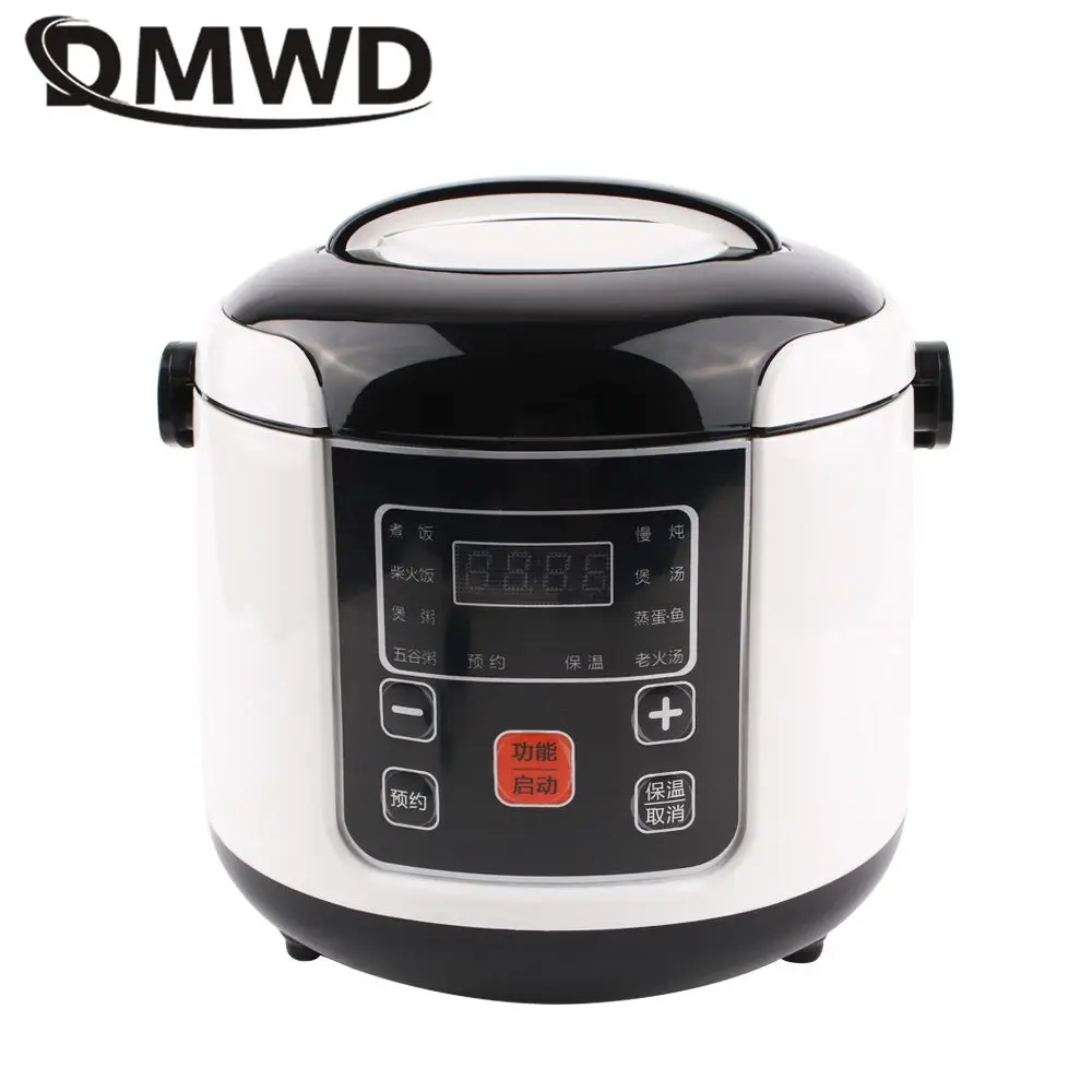 

2L Electric Rice Cooker 12V/24V Car/Truck Multicooker Lunch Box Porridge Cooking Machine Soup Pot Food Steamer 24H Appointment