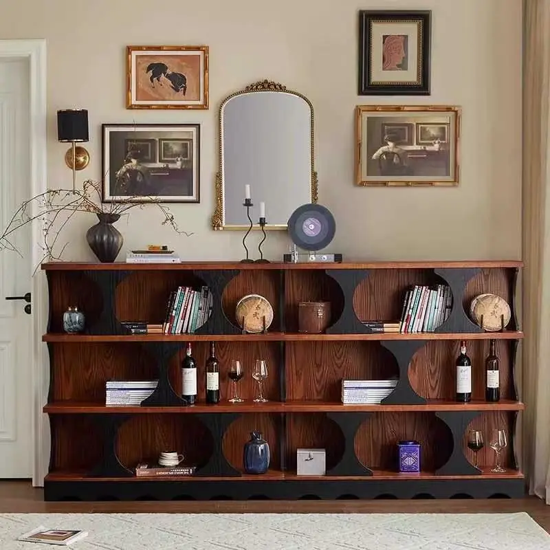 Living Room, Storage French Bookcase Living Room Display Cabinet Locker High-end Bookshelf