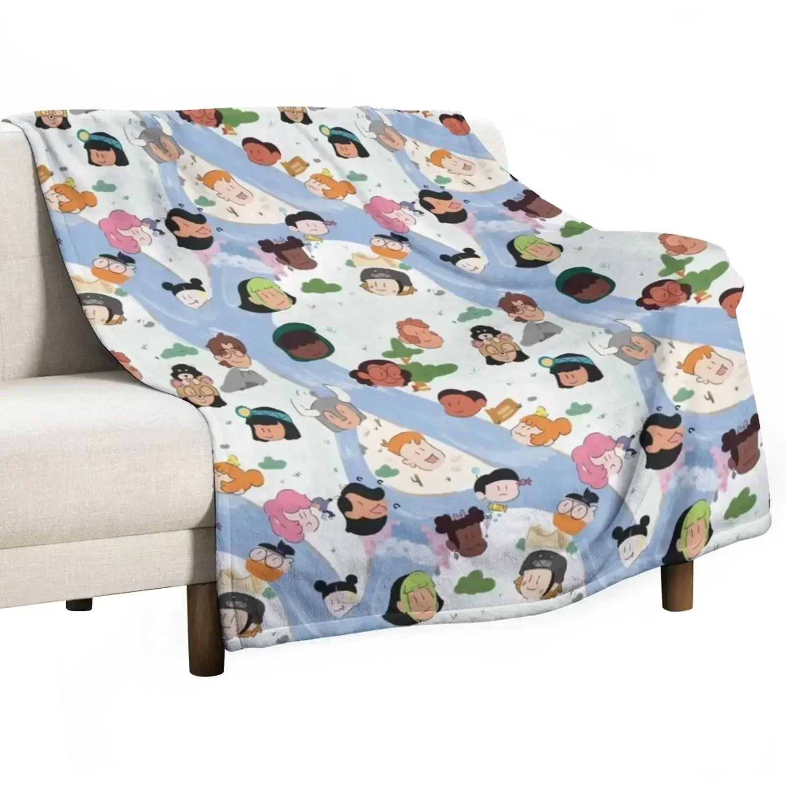 

Craig of the Creek Map Pattern Throw Blanket Multi Purpose Soft Warm Blanket for Home Travel