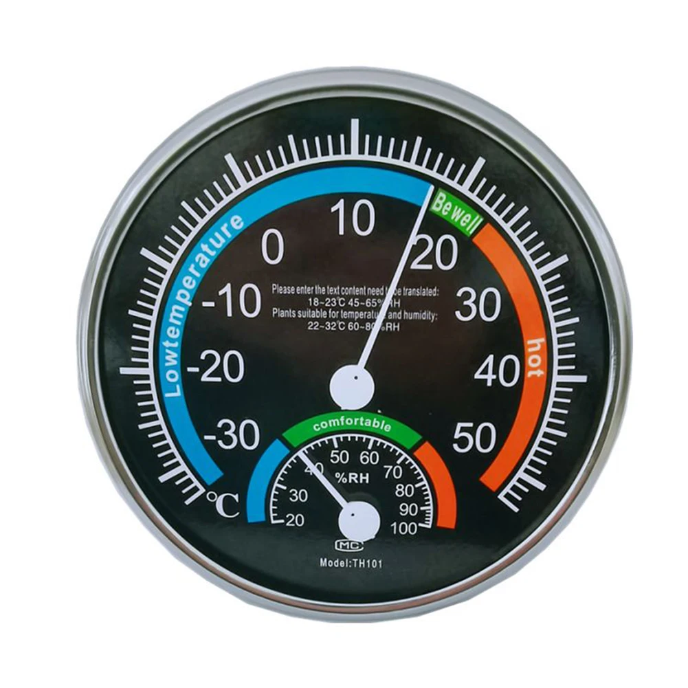 Durable High Quality Thermo Hygrometer Restaurant Room Thermometer Workshop ABS Analogue Humidity Black Blue Climate