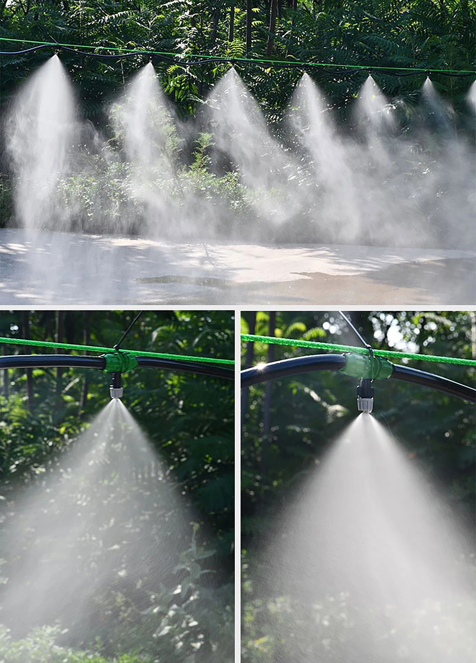 調整可能な噴霧散水キット自動ミスト灌漑噴霧器システム庭温室花野菜芝生ネブライザー