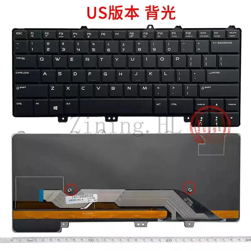 Teclado retroiluminado para portátil DELL AlienWare 13 R1 R2 15 R2 P42F P42F001 P56G M13X R2 M15X R2, teclado integrado