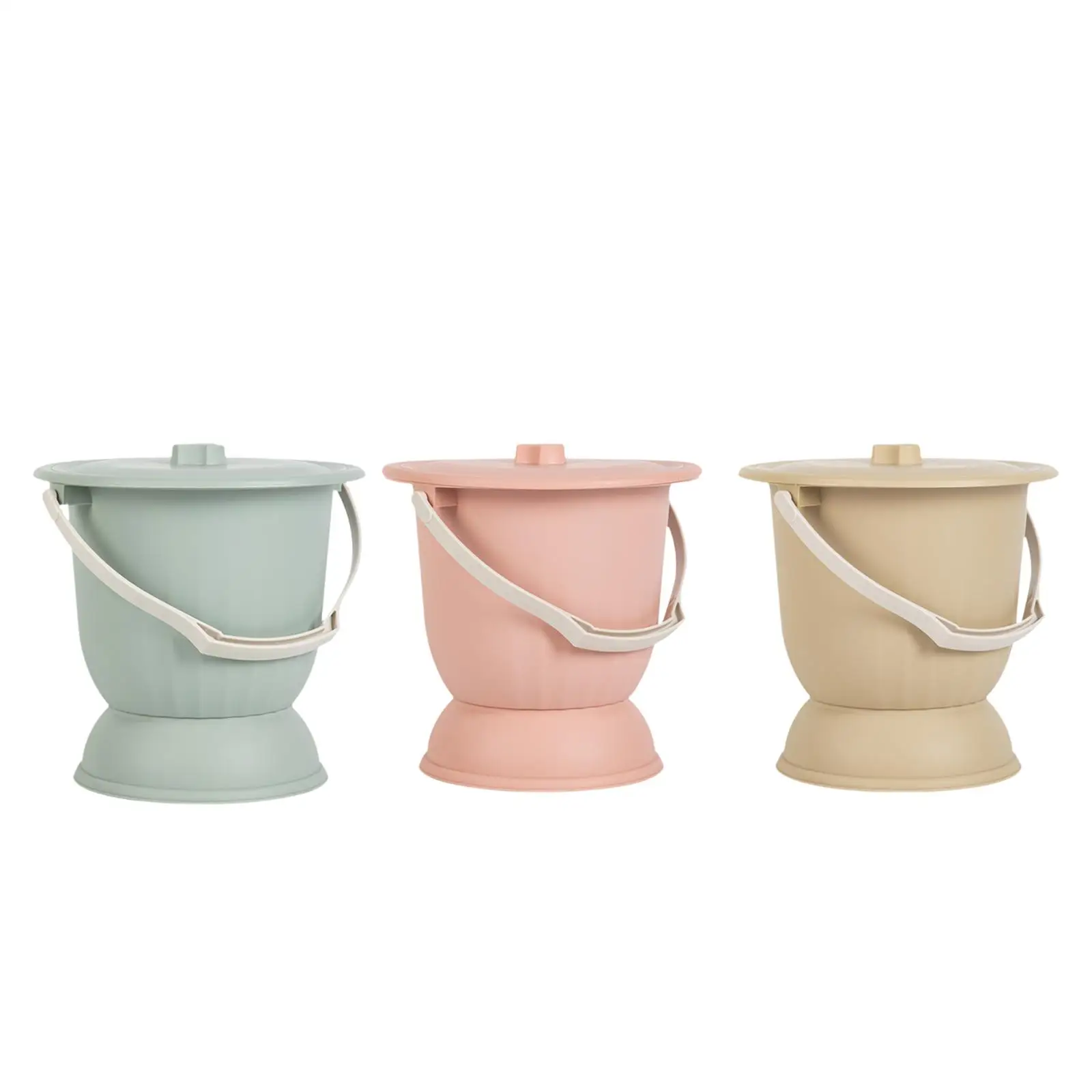 뚜껑과 손잡이가 있는 침대용 변기, 야간용 변기, 화장실용 버킷 변기