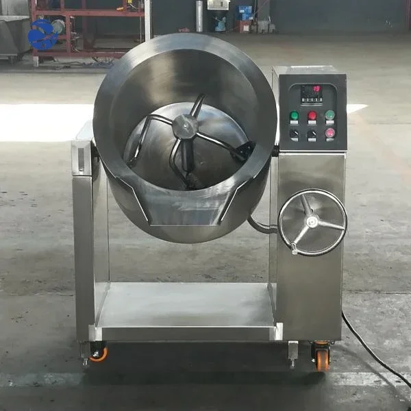 Industrial gas/electric tilting jacketed kettle cooking kettle with agitator