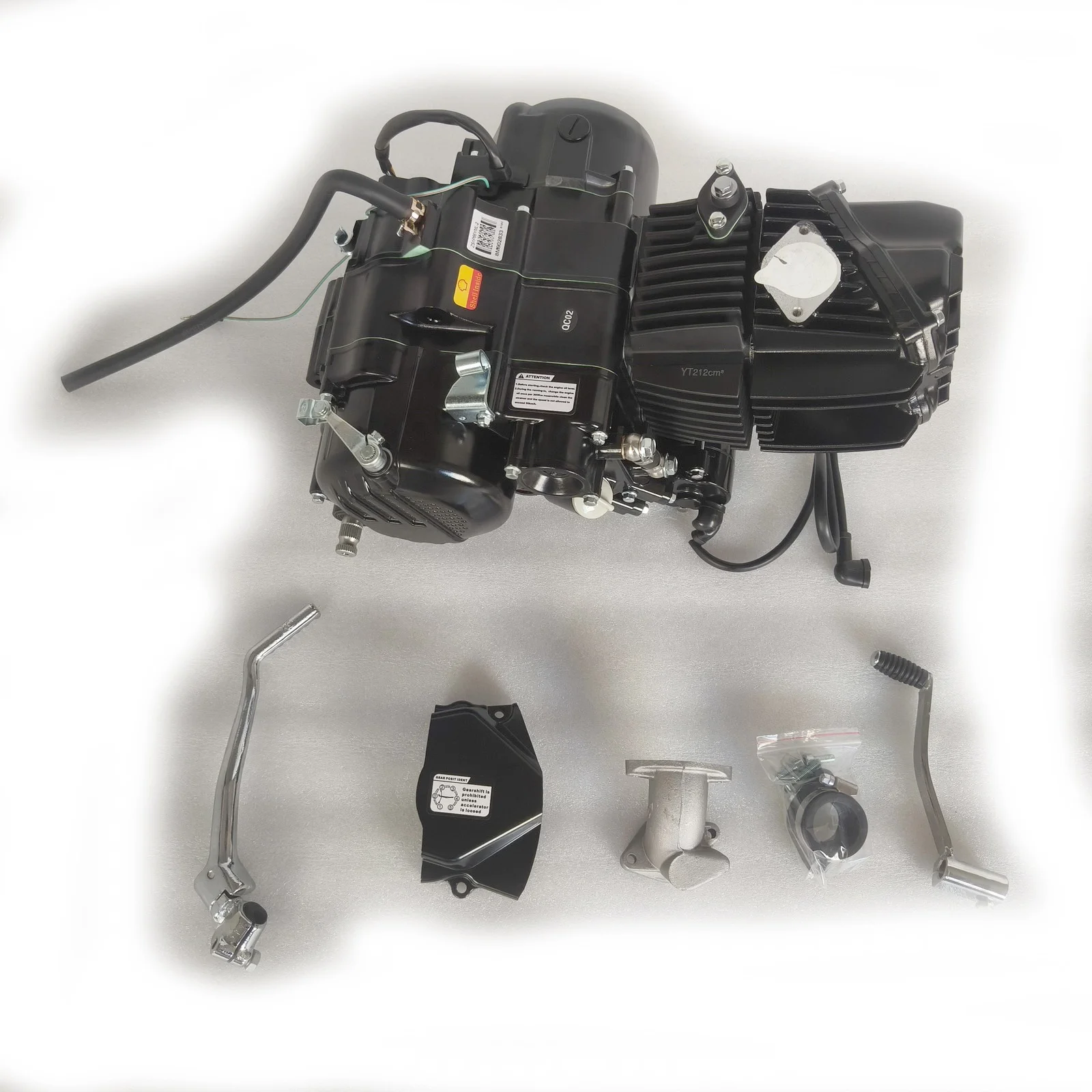 ZS190CC Black Engine, Electric Start Design, Complete Full Kit for Replacement