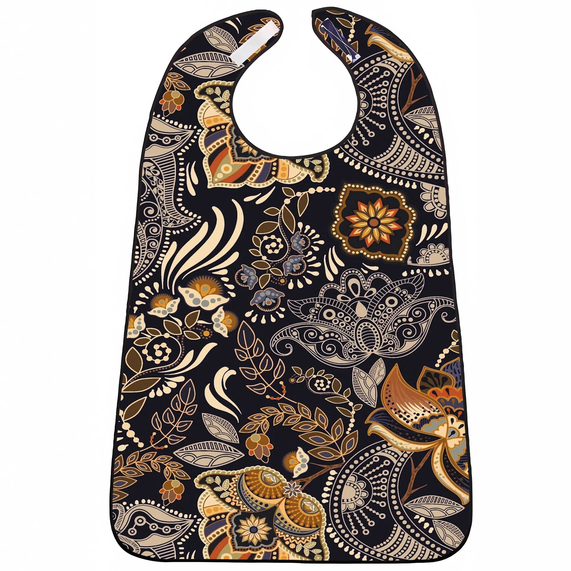 Waterproof Adult Bib for Elderly Seniors Reusable Polyester Feeding Dining Apron Clothes Protector Patient Care Meal Cover Daily