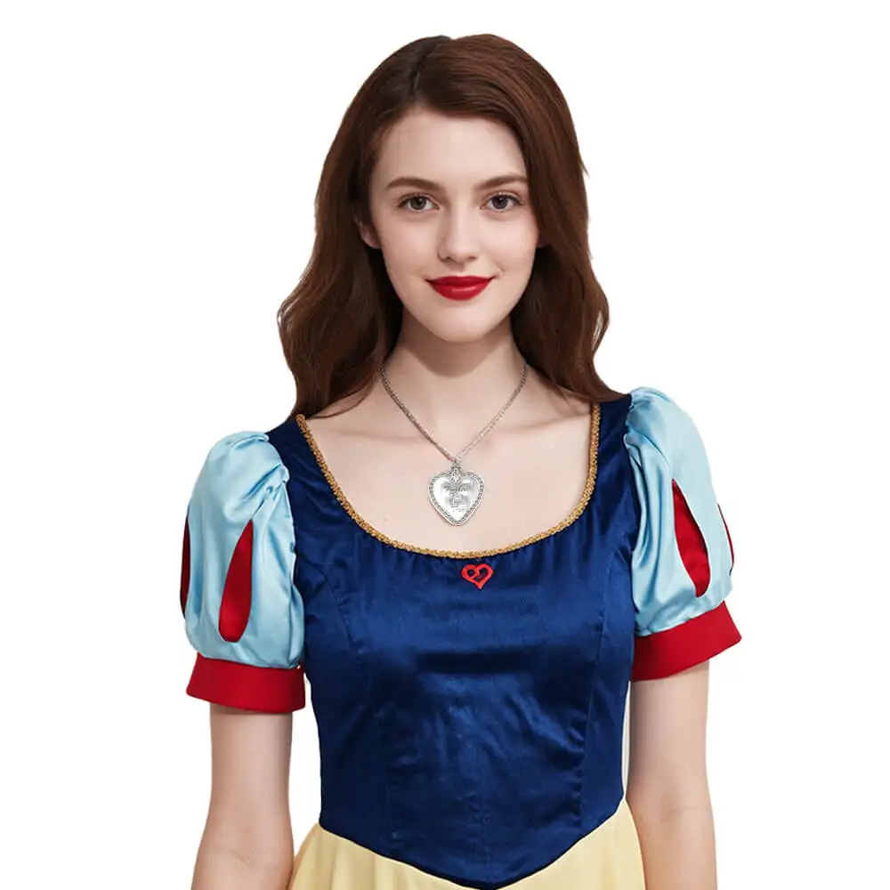 Snow Rachel Heart Necklace Alloy Movie Zegle White Cosplay Jewelry Fearless Fair Brave True Women Christmas Gifts Takerlama