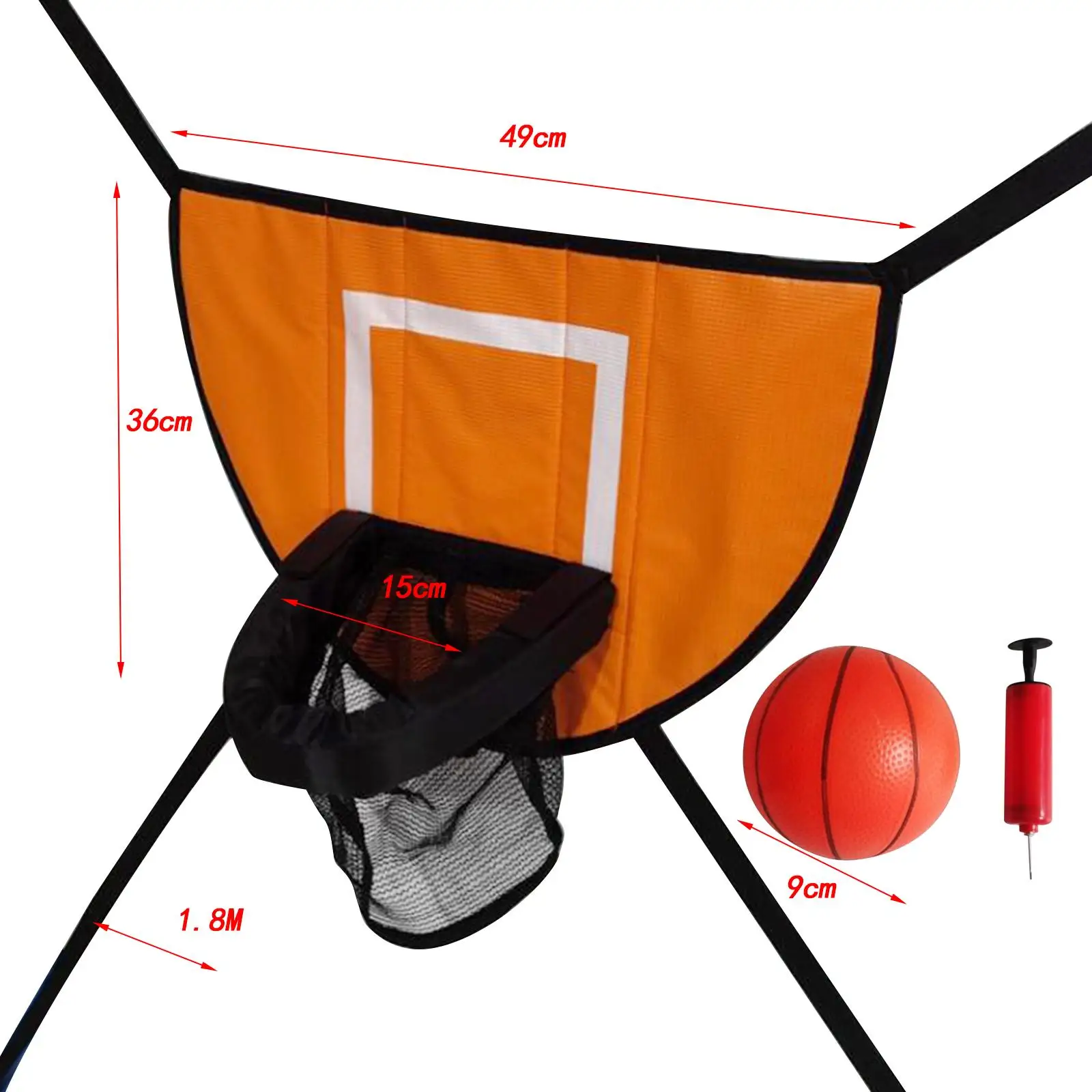 

Trampoline Basketball Hoop Children Basketball Hoop Breakaway Rim for Dunking