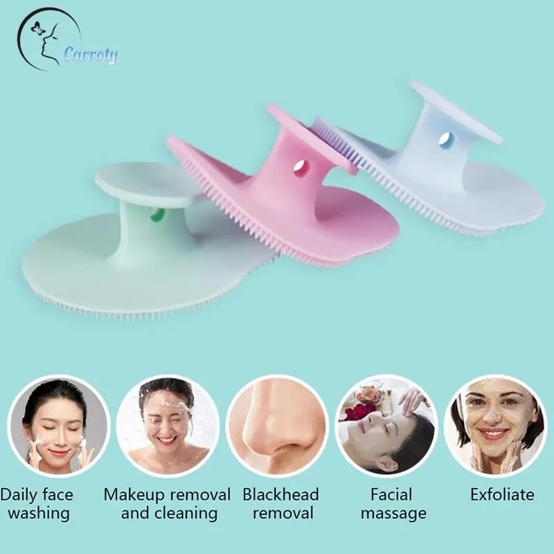 Silicone Face Cleansing Brush Facial Deep Pore Skin Care Scrub Cleanser Tool Mini Beauty Soft Deep Cleaning Exfoliator