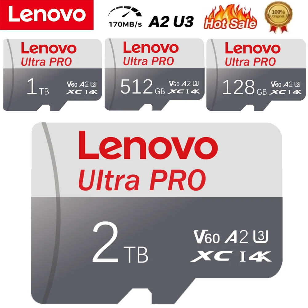 Lenovo 2TB Extreme PRO UHS-I V30 Micro TF SDXC Card 1TB 512GB 256GB 128GB SD Card Compatible with Nintendo Switch