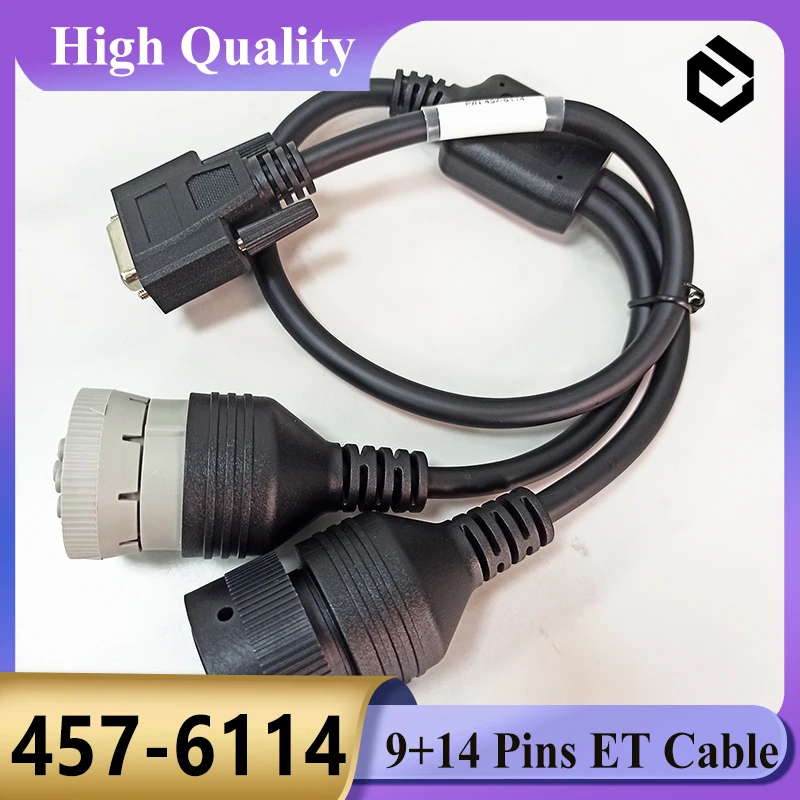 9+14Pins Service Adapter 457-6114 ET Cable 4576114 Diagnostic Adapter Tool Communication Adapter 478-0235 for Excavator Parts