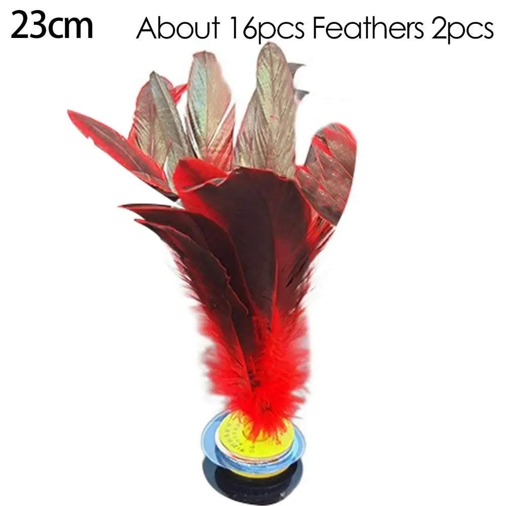 

2pcs Colorful Entertainment Foot Sports Physical Exercise Shuttlecock Chinese Jianzi Footbal Foot Kick Feathers Kick
