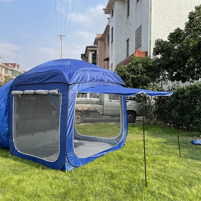 Outdoor SUV Car Rear Extension Tent, Anti-Mosquito Sunshade, Self-Driving Tour, Wilderness