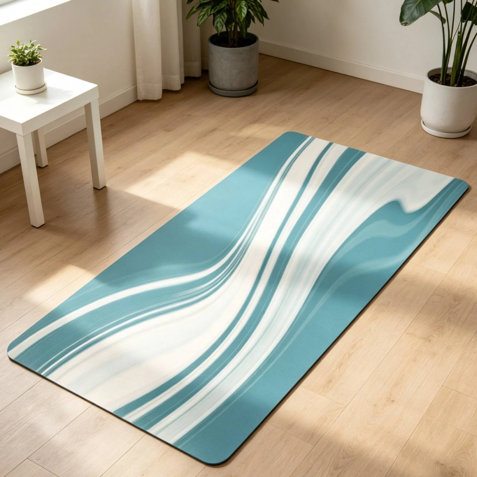 

Marbled Exercise Mat Mat Non Slip Exercise Mat Mat with Strap Fitness Gear Cushioned Support Exercise Equipment Textured Surface