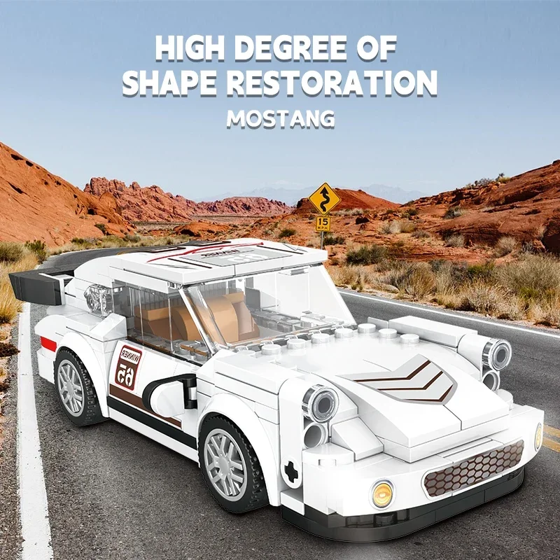 

Racing Car Building Kit 1:18 400+PCS Toy Building Set Racing model Challenging Sports Vehicle Boy Gift for Kid Friend Adult