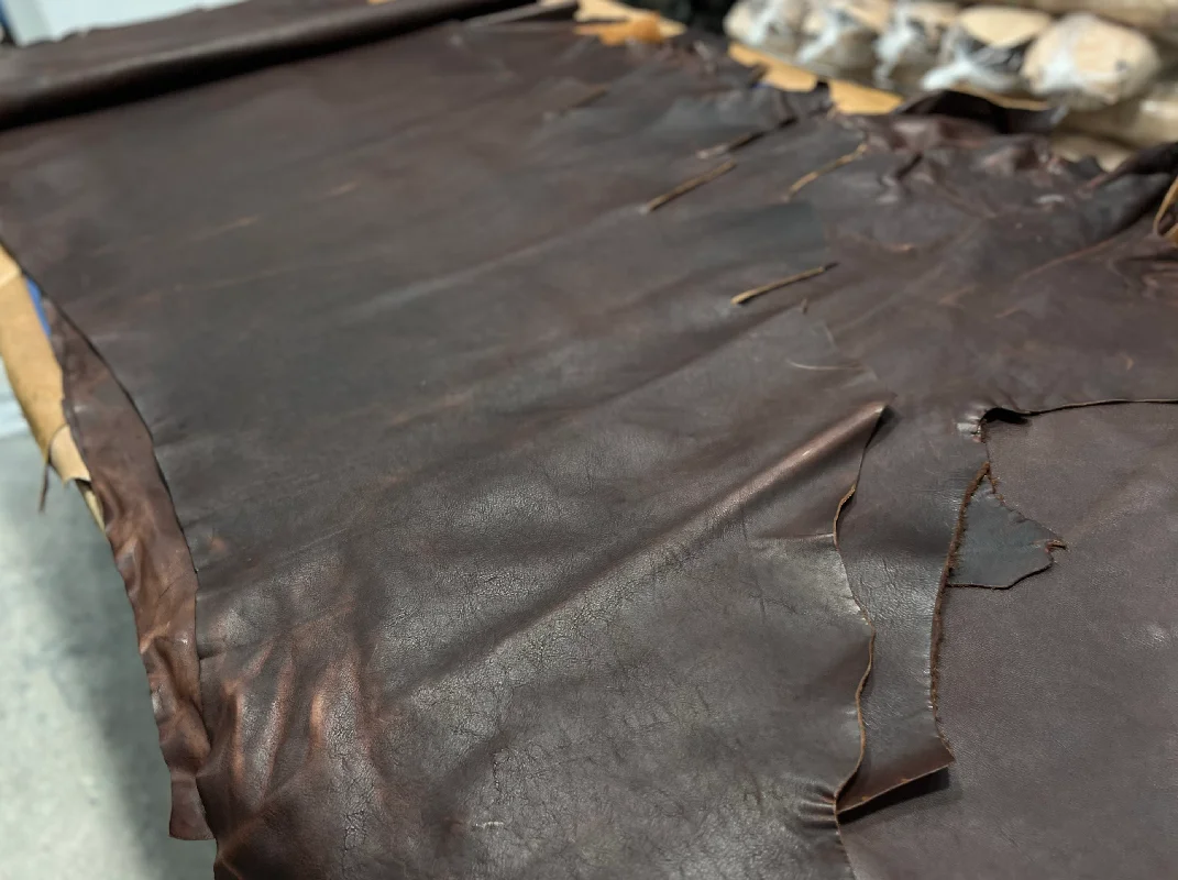 Simona Pull-Up High-Oil Content Waxed Cowhide, Full Veg-Tanned 1.8-2.0mm Artisan Leather,DIY Leathercraft Material,Buttery Soft
