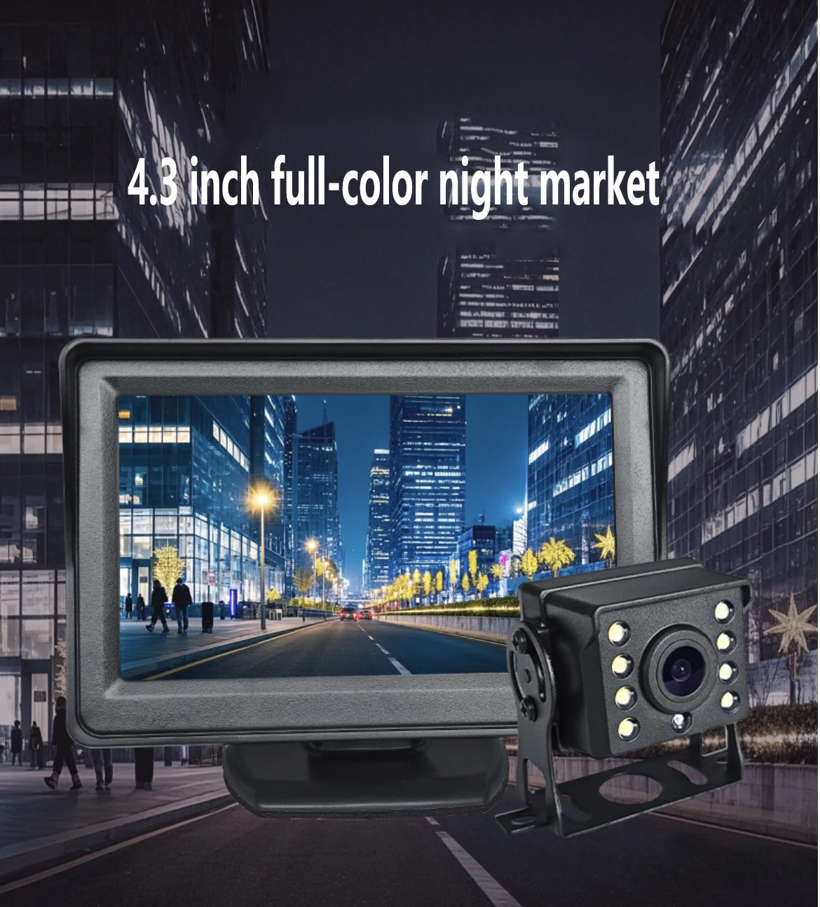 كاميرا عكسية لاسلكية "HD TFT LCD قابلة للطي شاحنة حافلة مساعد ركن السيارة مراقب S DC 12V / 24V شاشة سيارة قابلة للطي.
