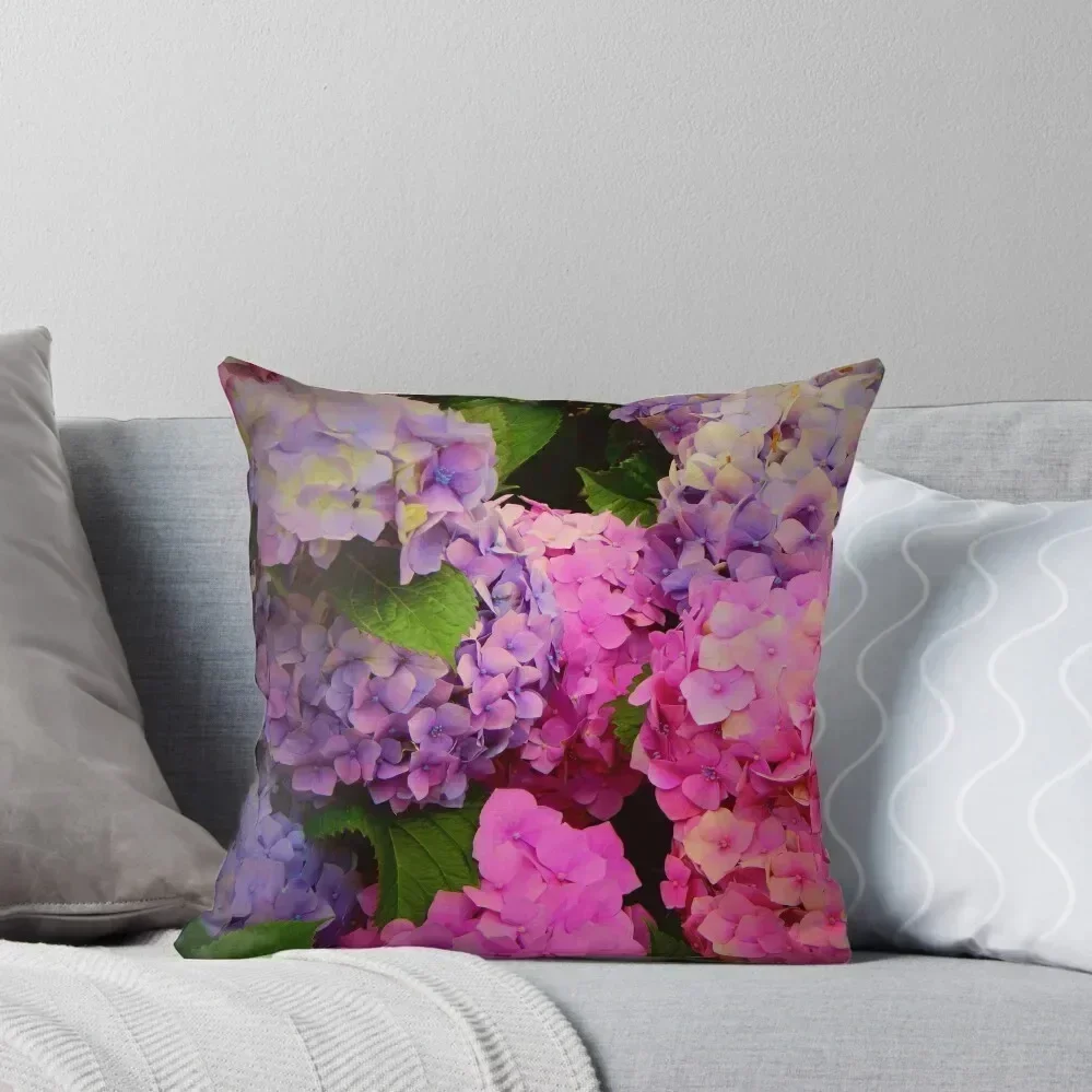 

Hydrangea Rainbow Throw Pillow christmas supplies Pillow Covers Decorative Marble Cushion Cover ornamental pillows pillow