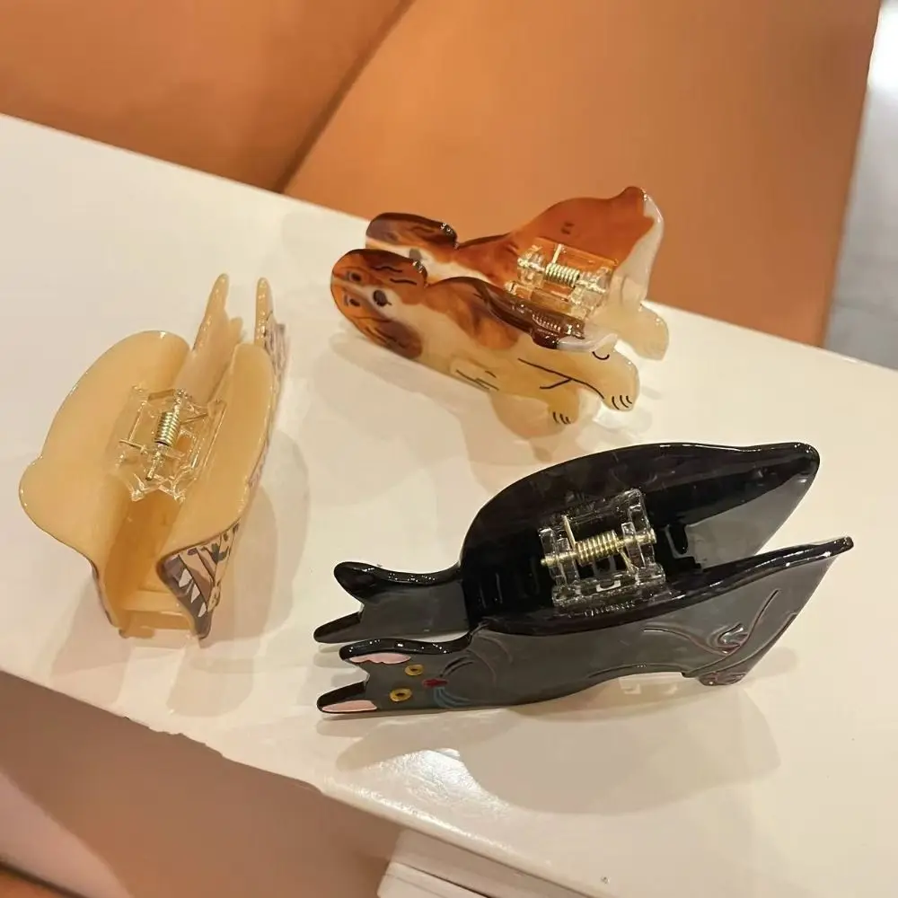 

Personalized Acetic Acid Animal Acetate Hair Claw Pet Hairpin Cat Hair Clip Cartoon Korean Style Dog Shark Clip Daily