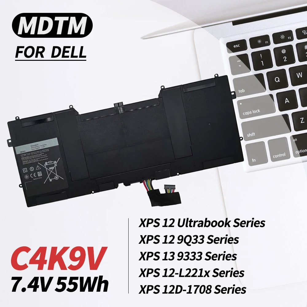 

Аккумулятор C4K9V для ноутбука Dell XPS 12 9Q33 -L221X 13 9333 Ultrabook 13 XPS13 13-L321X 13-L322X XPS L321X L322X 3H76R 489XN PKH18