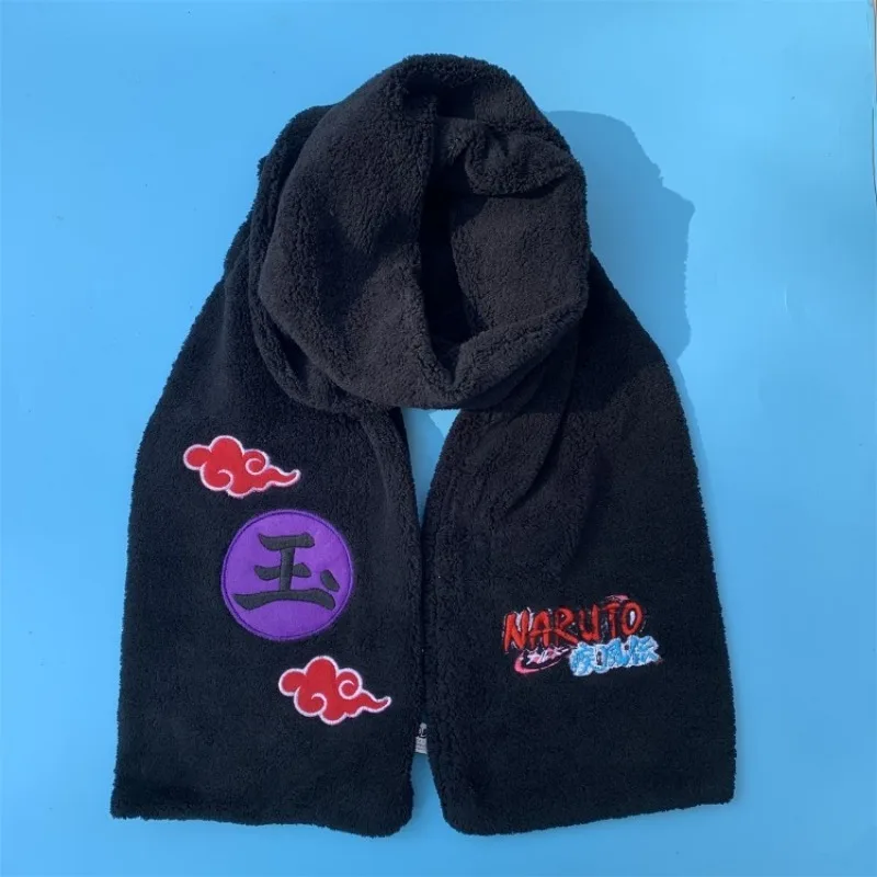 Naruto Uzumaki Anime Velvet Scarf, Uzumaki, Uchiha, Itachi, Cartoon Print, Quente, Dupla Face, Inverno, Holiday Gift, Atacado