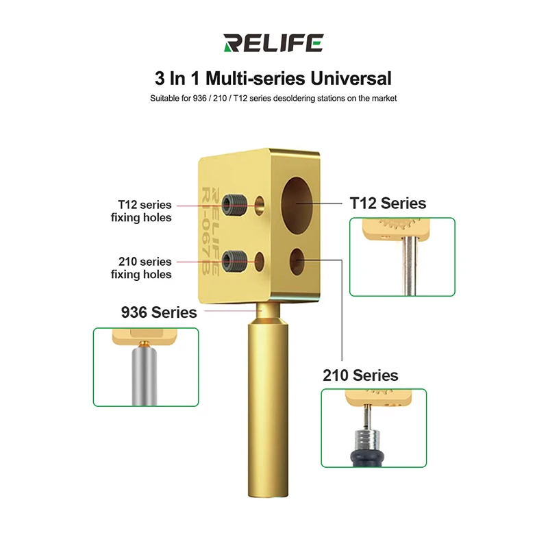 RELIFE RL-067B Multifunctional Small Ironing Table For A10-A19 pro Phone Universal Heating For 210 936 T12 Series Desoldering