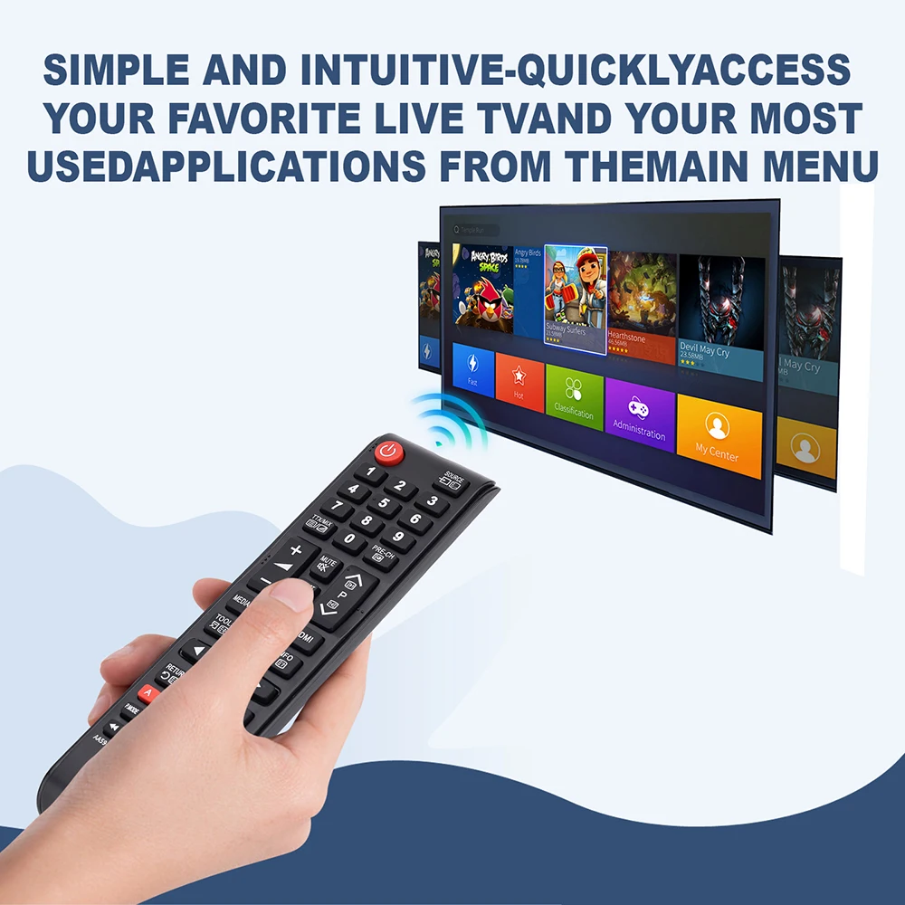 Replacement AA59-00741A Samsung LCD LED HD Smart TV Remote Control AA59-00666A AA59-00602A AA59-00496A Universal Replace Remote