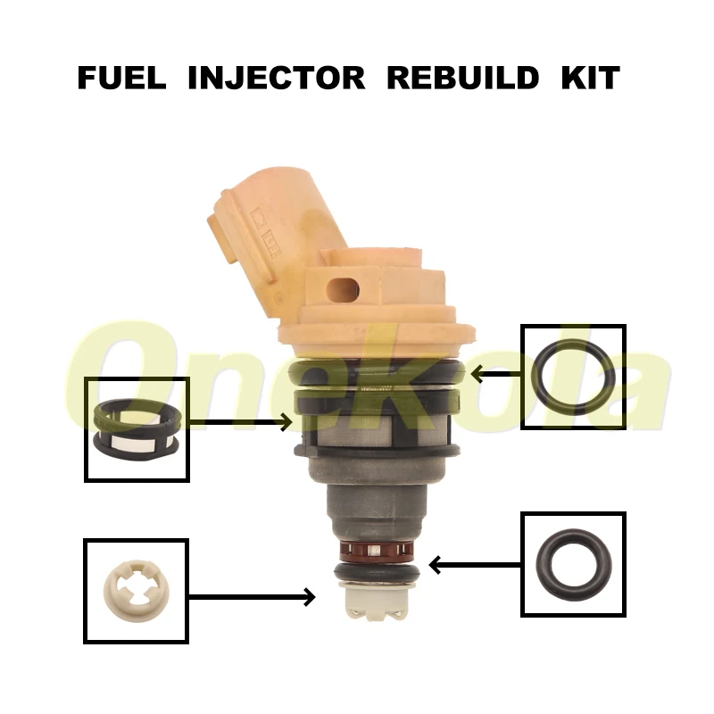 Fuel Injector Seal O-Ring Kit Seals Filters for 16600-57Y01 1991-1999 Nissan Sentra 200SX NX 1.6L L4 GA16DE Engine 16600-57Y00