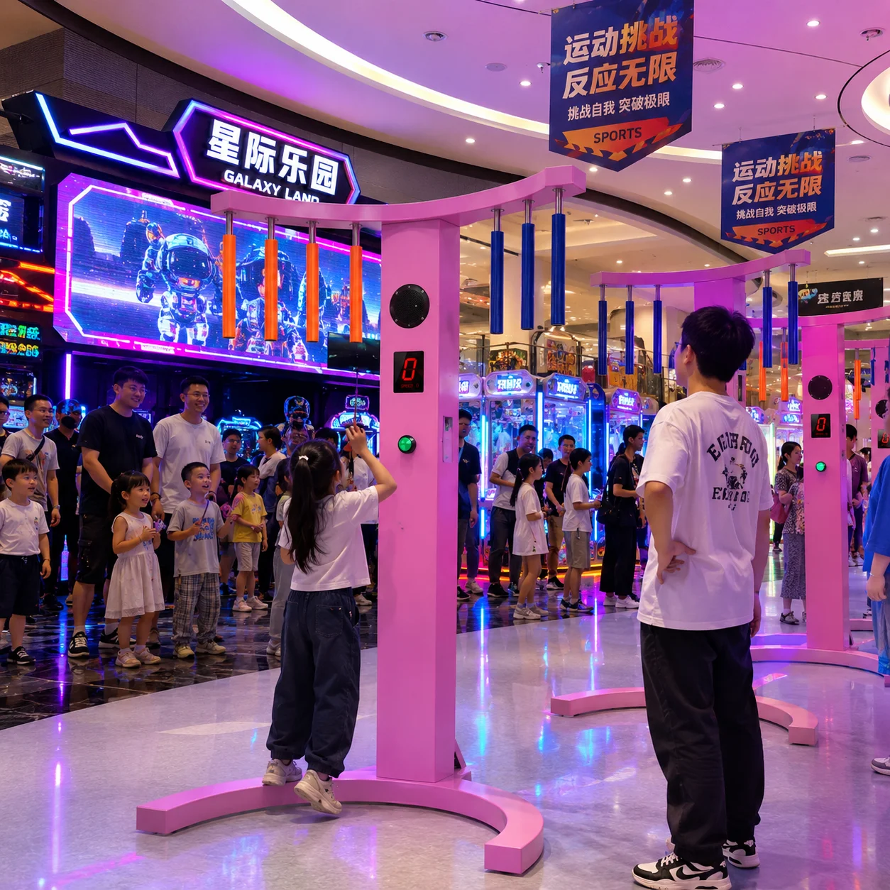 Hot Sale Pink Catch Stick Machine Eyes Fast Chips Game Falling Sticks Fast Reaction Training Machine for Party Event Rental