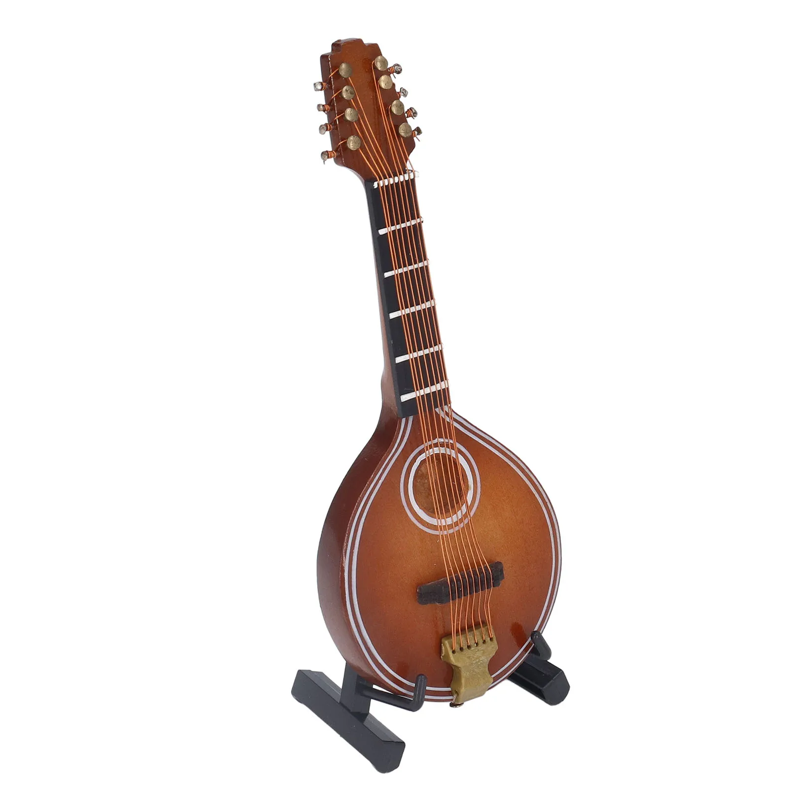 Mini Mandolin Instrument Space Saving Elegant Handmade 8 Strings Mandolin Model For Gifts Home Decoration