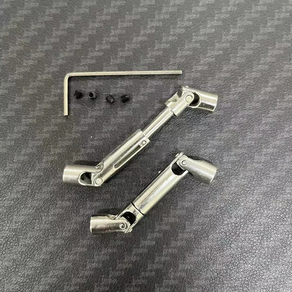 Newest MN98 MN99s Steel Driveshaft 1:12 Silver Metal Drive Shaft RC Car Accessories 55-69mm Extendable 2nd Upgrade Parts