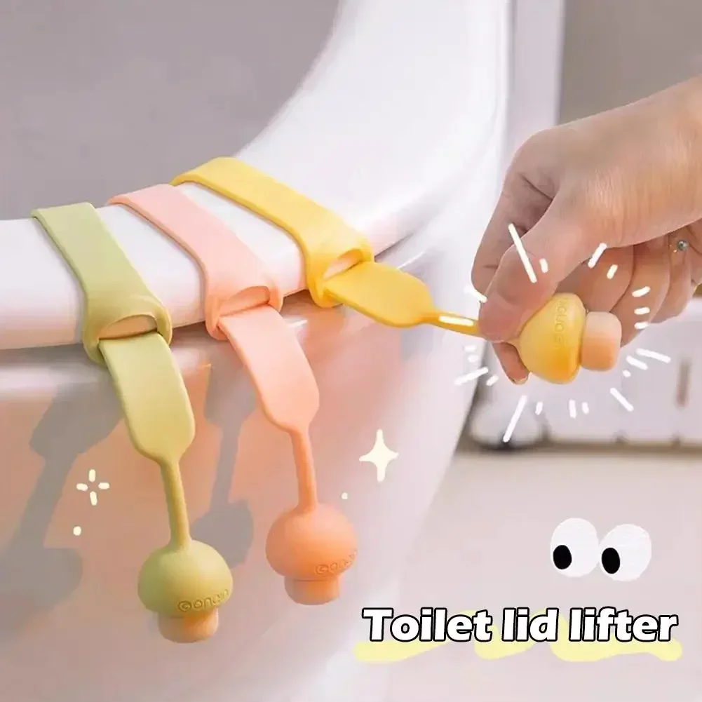 

Toilet lid lifter handle hygienic dirt proof cute hands toilet accessories toilets lid lifter silicone Multiple styles to choose