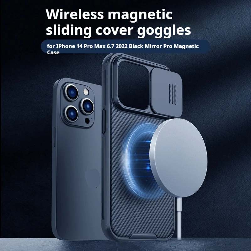 Suitable for iPhone 14 Pro Max phone Case MagSafe Magnetic Case Lens for Apple 13 Sliding Cover Protective Case