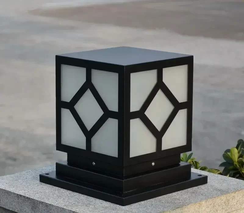 Column head light square simple prismatic door pillar outdoor waterproof landscape balcony lawn wall light