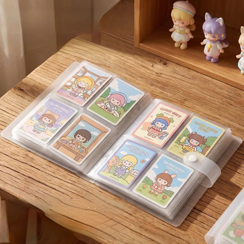 160 Pockets Trading Card Binder 4‑Pocket Card Collection Album Matte PP Cover with Snap Button Closure Card Holder