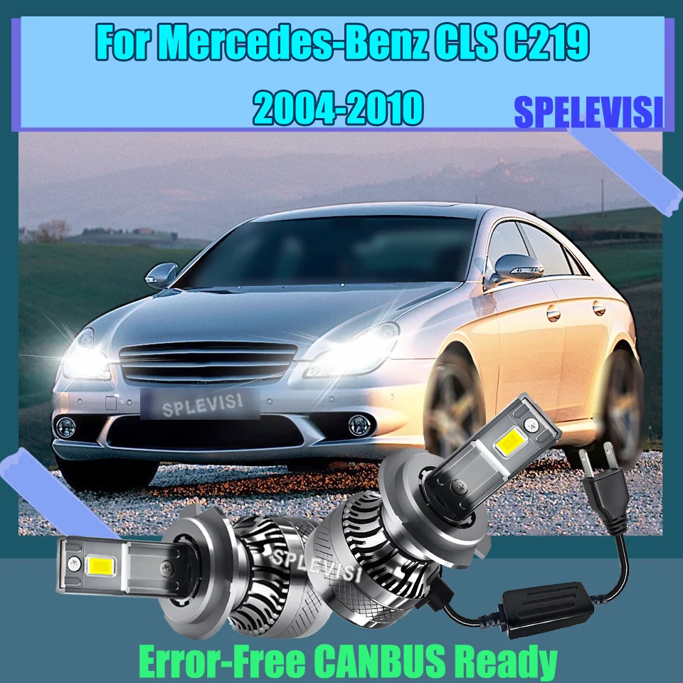 

2Pcs 12V 6000K LED Headlight CANBUS Ready Car Light 20000LM H7 477 For Mercedes-Benz CLS C219 2004 2005 2006 2007 2008 2009 2010