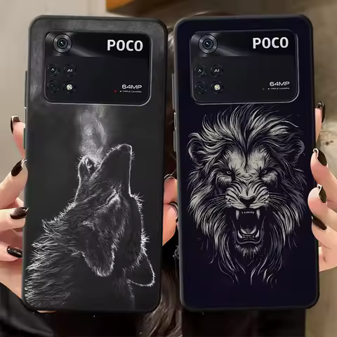 Cool Wolf Lion Case for Xiaomi Poco F8 C50 M3 M4 M7 C75 F1 M5 C61 F3 C71 X3 X4 X5 X7 Pro Funda Phone Cover
