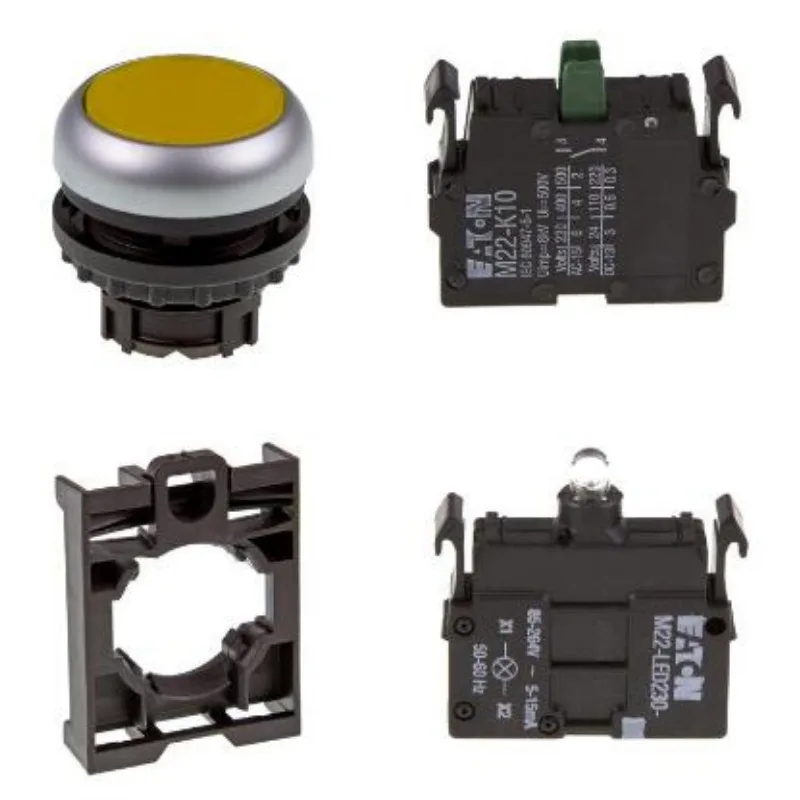 أجزاء لمفاتيح M22-DL-G R Y B W/K10 K01 K11 K20/LED مع إعادة ضبط الضوء، إيتون مولر