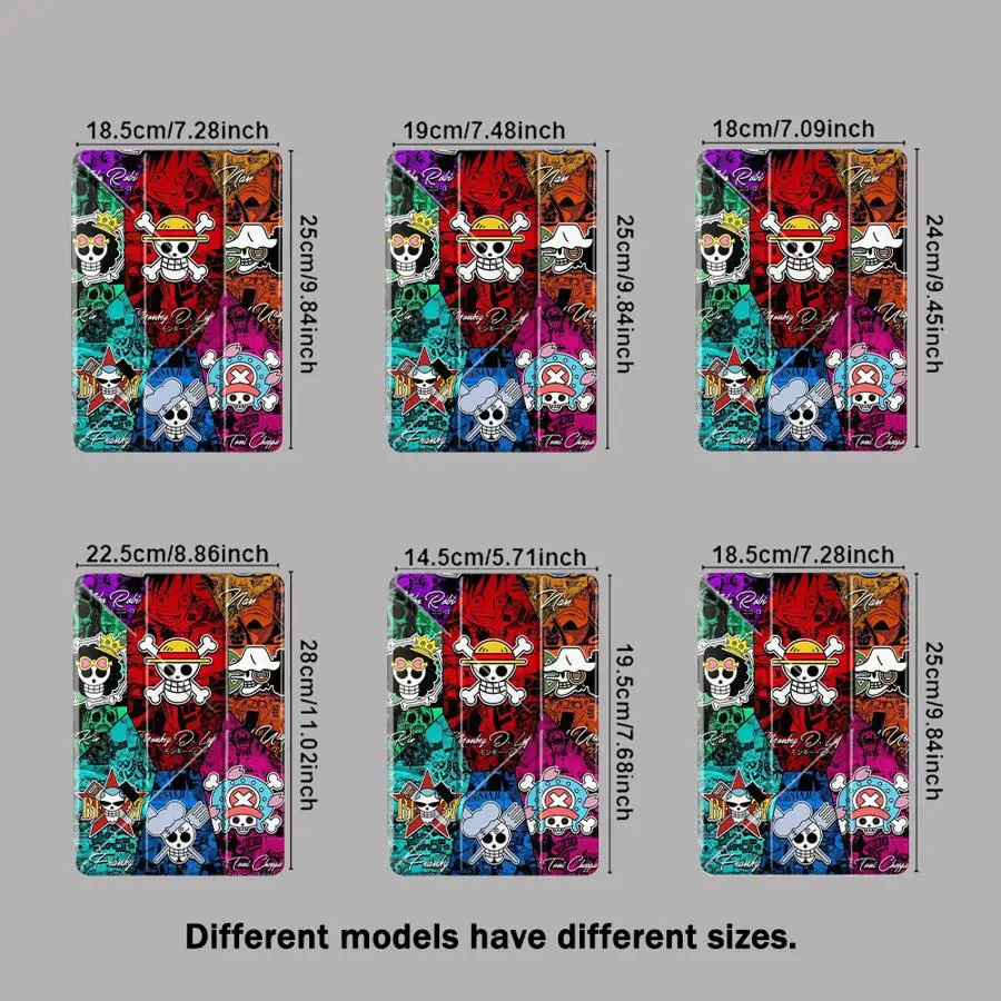 One Pieces Anime With Pen Slot Cover Tablet Case For iPad 11th 12th 9th Mini 7 6 5 10th Gen Pro M4 13 2025 2026 Air 8 M2 M3 3