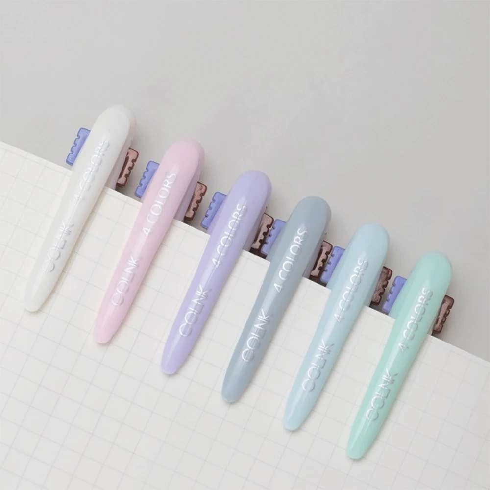 6 Piece Stationery 6 Color Macaron Pens Multicolor Ballpoint Pen Multifunction Creative Kids Pen  Multifunction Office